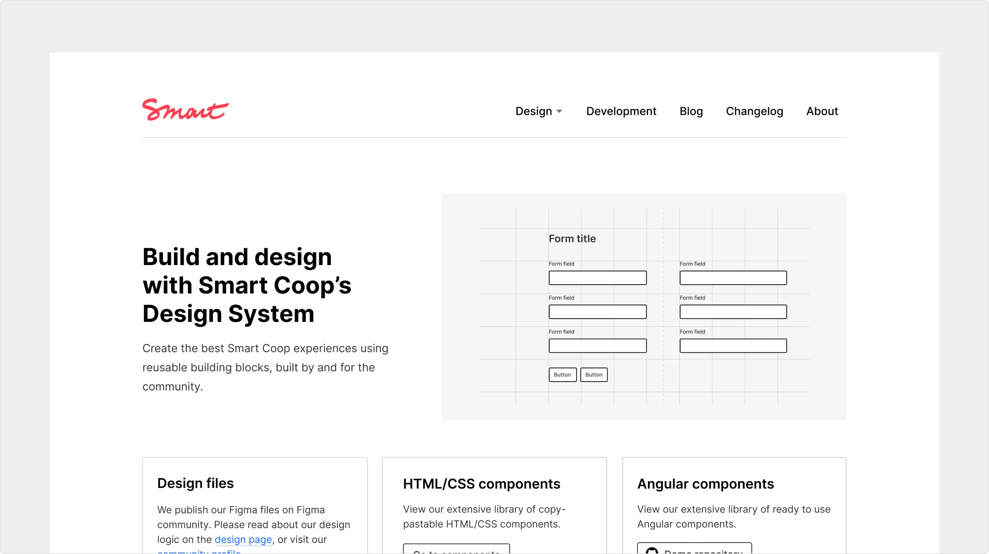 Smart design system documentation.